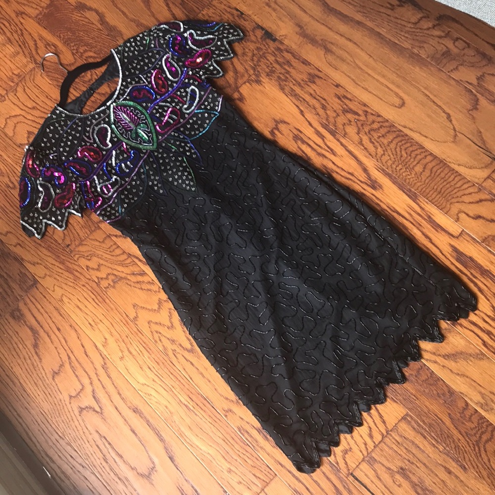 Vintage Sequins detail cocktails dress size Small